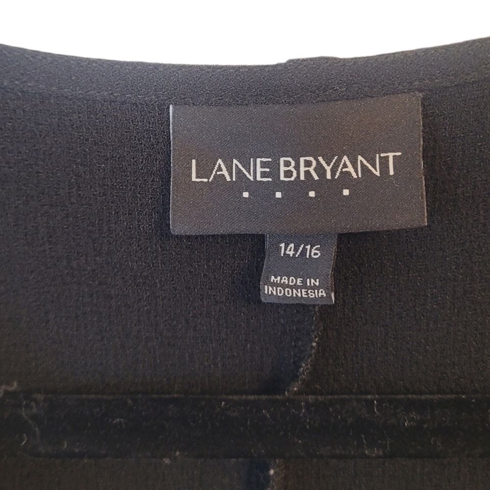 Lane Bryant Women's Black Classic Wrap Dress Size 14/16 - Picture 3 of 6